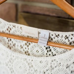 Chicos Lace Crochet Top
